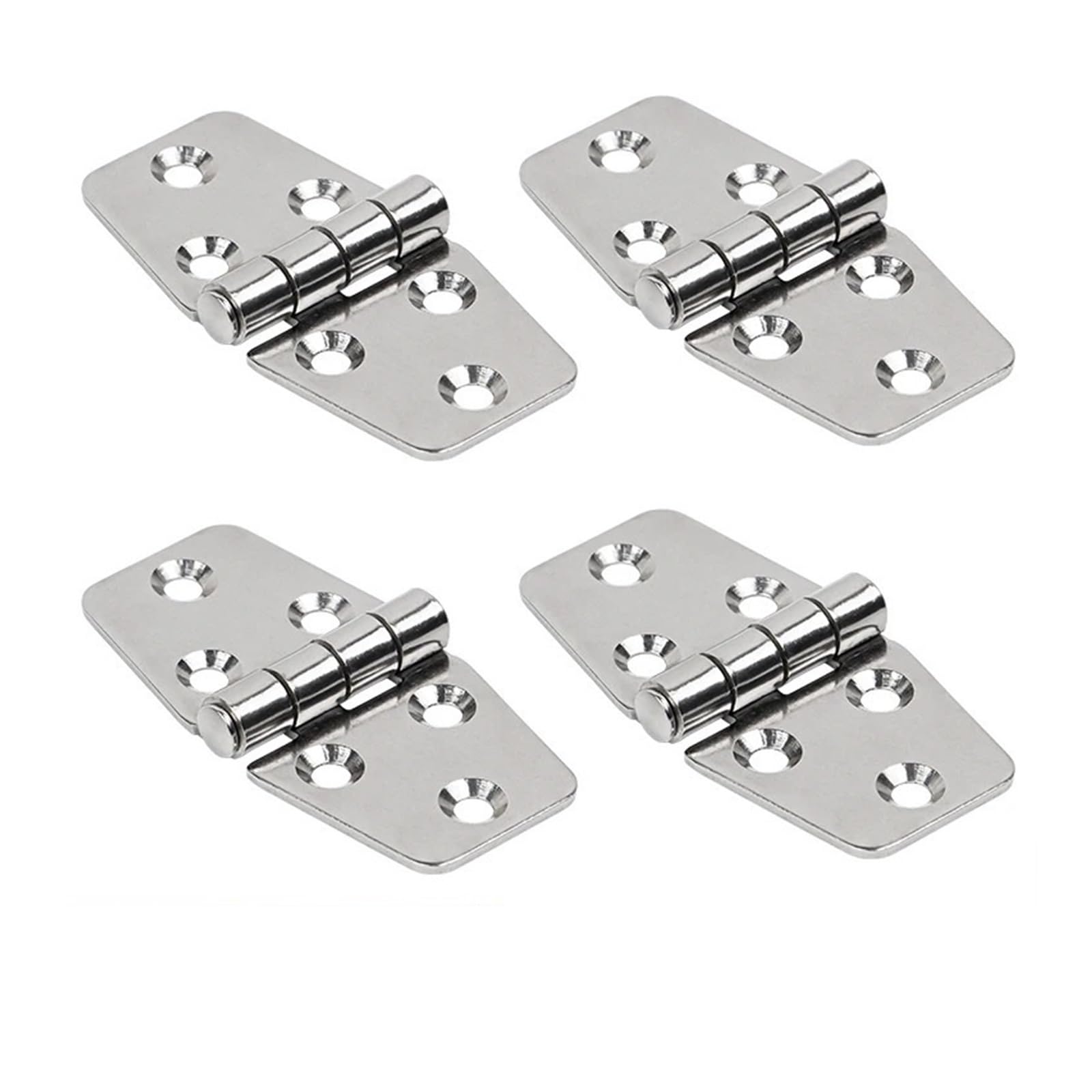 HKVTVCYPYA 4Pcs 76 * 38mm Door Hinges Marine Grade 316 Stainless Steel Hinge for Boat Window Hardware