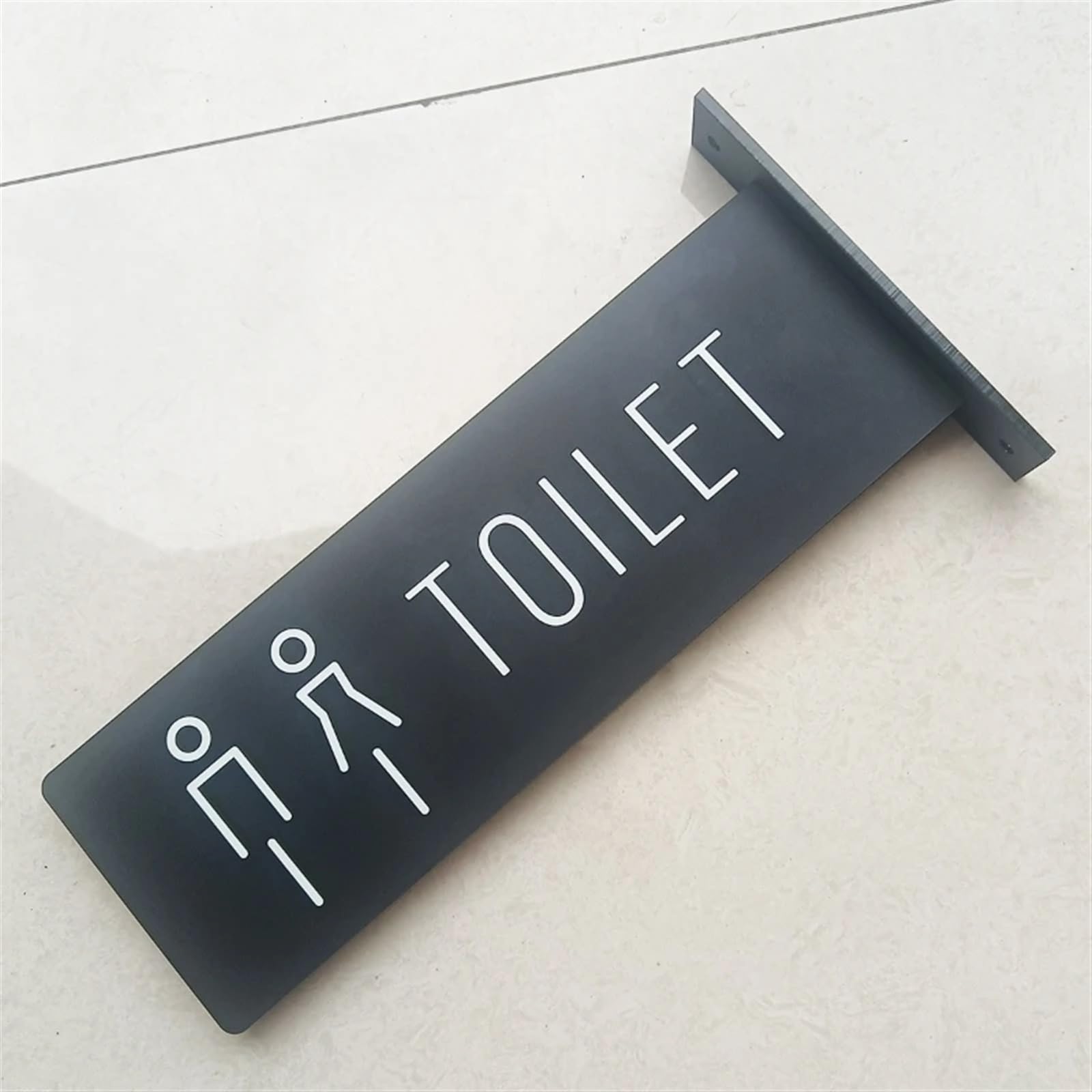 Letrero de Aseo Señal de inodoro doble cara, señales pared lateral baño, recordatorio, puerta montadas lateralmente for hombres y mujeres(1)