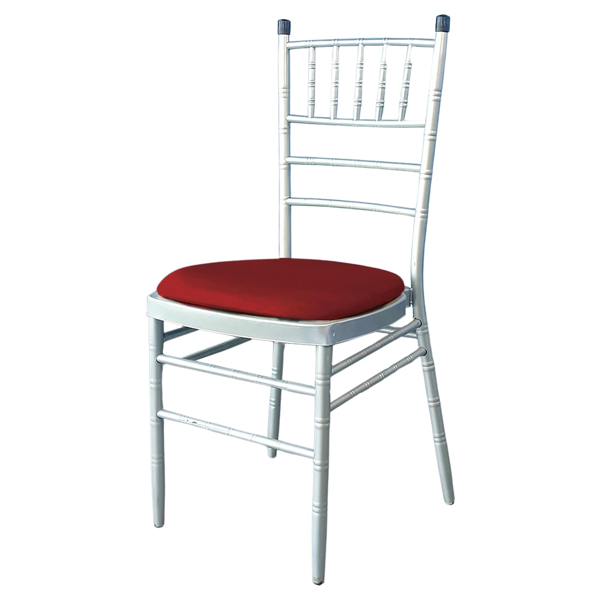 WedDecor Stretchable Spandex Chair Seat Covers, Red, 4pcs