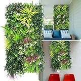 ODTORY Artificial Hedge Grass Wall Panel: 40" x 20" UV-Anti Faux Boxwood Ivy Greenery Backdrop, Fake Green Plant Fence for Indoor & Outdoor Privacy Screen and Home Decor