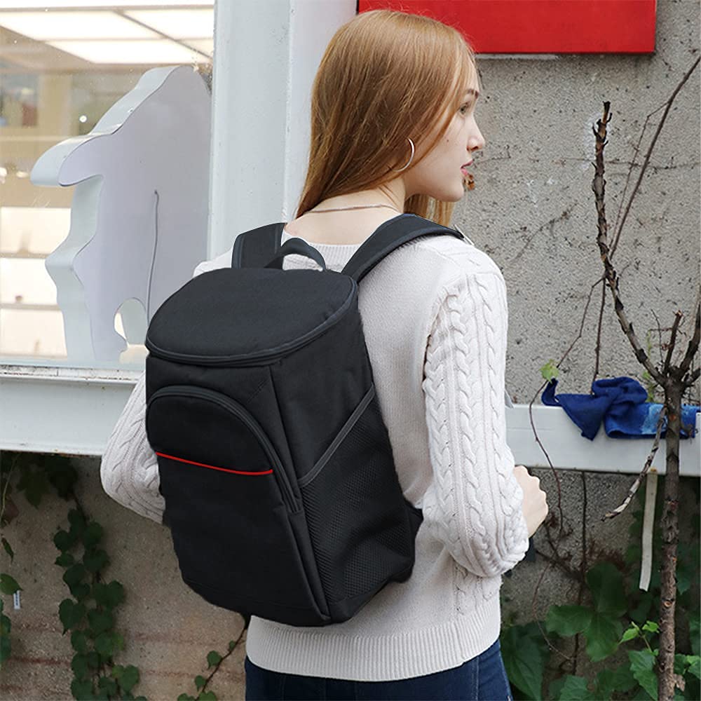 Doppeldecker weicher Kühlrucksack mit hartem Innenfutter, Wärmedämmtasche Oxford wasserdichte Lunchbox Isoliertasche Leichter Rucksack für Camping BBQ Familie Outdoor-Aktivitäten