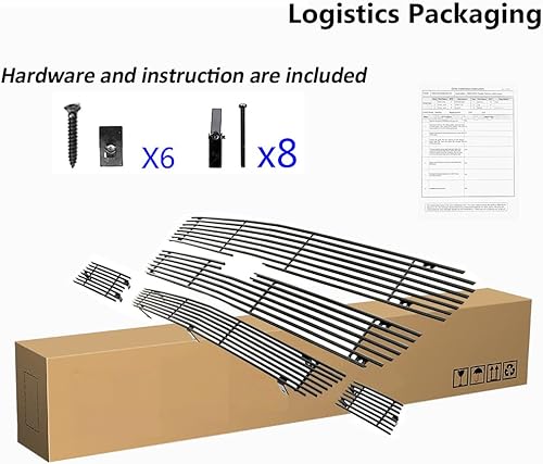 Miniatura 5 de Parrilla cromada para Chevy Silverado 1500 SS 2003 2004 2005 2006 Chevy Silverado 1500 SS parachoques delantero superior inferior Billet Grill