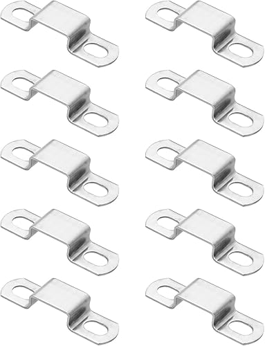 Miniatura 74 de HARFINGTON Abrazadera cuadrada de tubo 2.953x1.772 in 304 acero inoxidable hebilla de tubo cuadrado en forma de U abrazadera de tubo conector