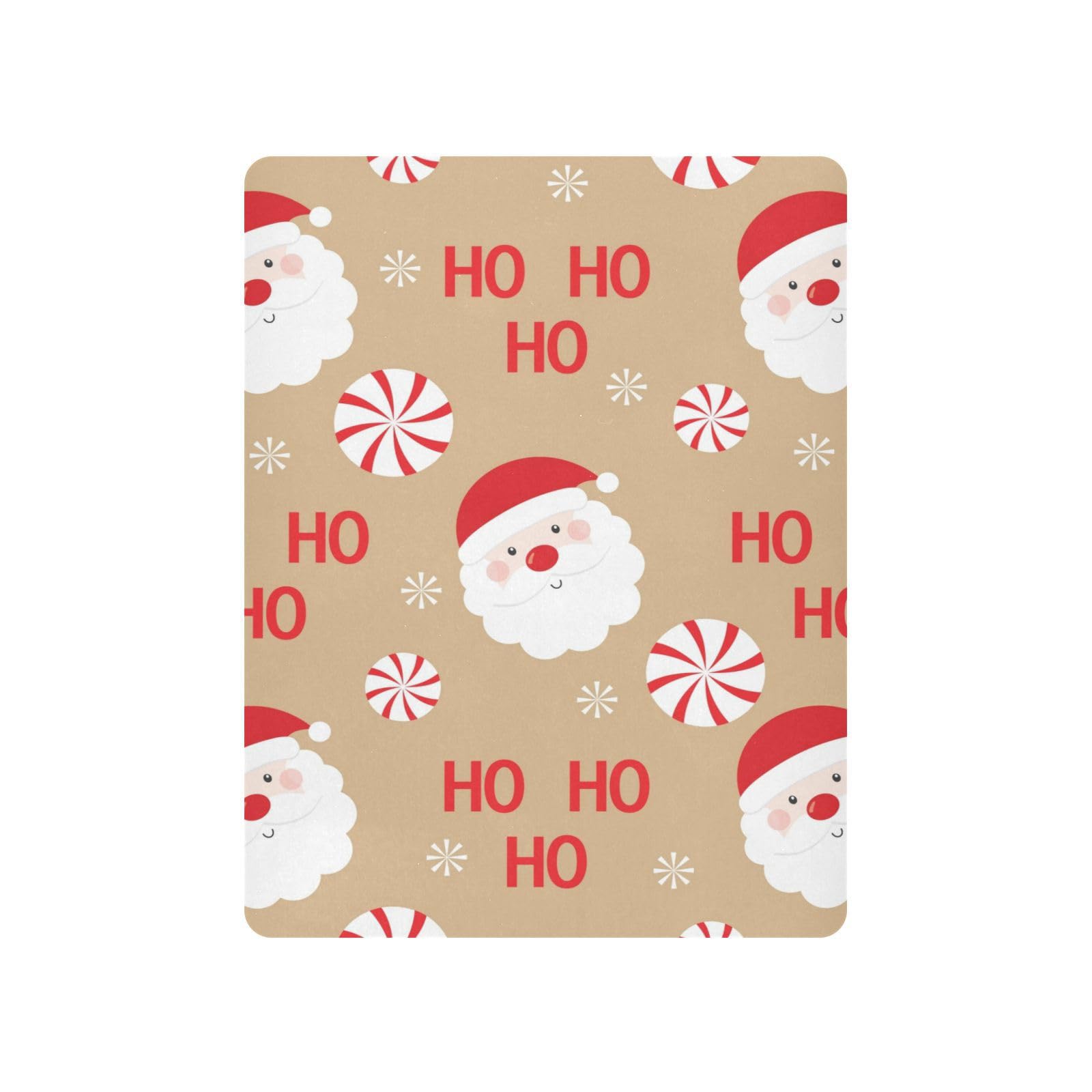 Moudou Christmas Santa Claus Playard Sheet for Boy Girls, Soft Breathable Fitted Toddler Sheet for Standard Playard Bed Mattress, 39 x 27 x 5 Inch