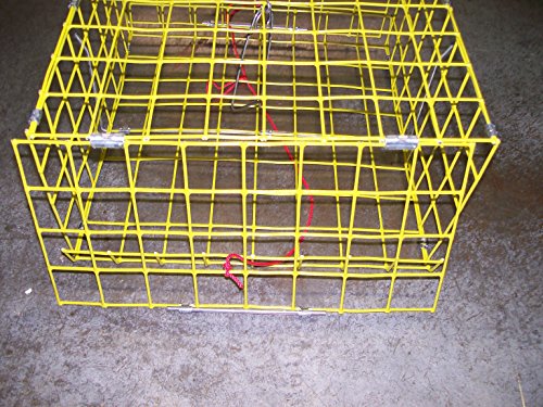E-Z Catch 12" x 12" x 6" Yellow PVC Coated Fold-A-Way Two Door