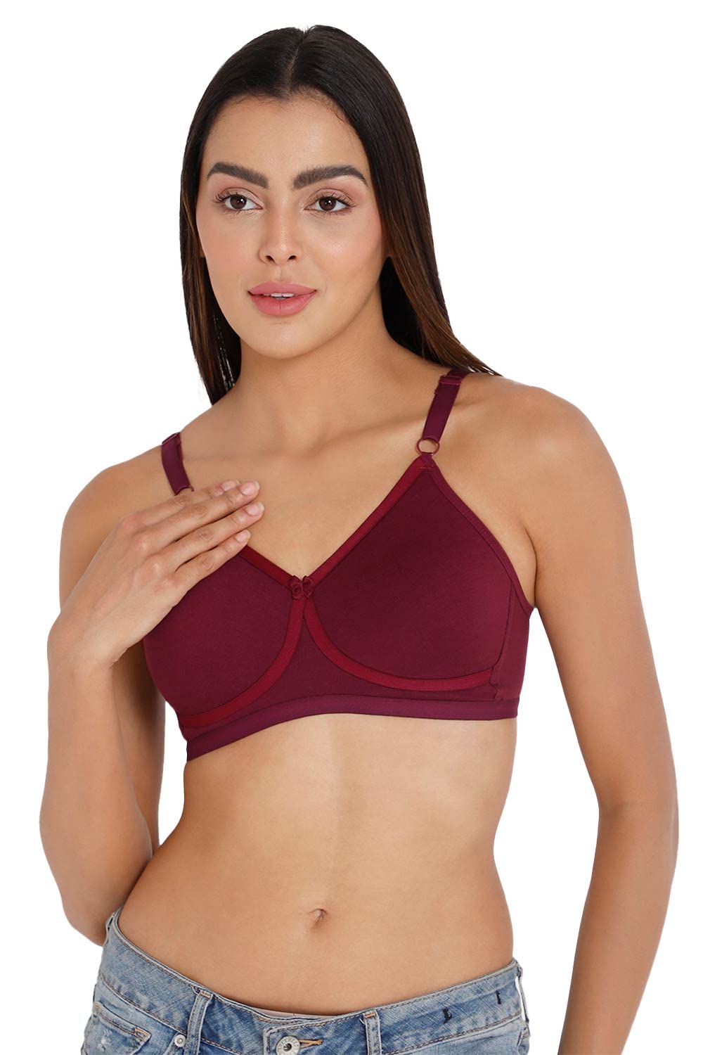 naidu hall Naiduhall Non Wired Non Padded High Coverage Bra - Classic-picture-30