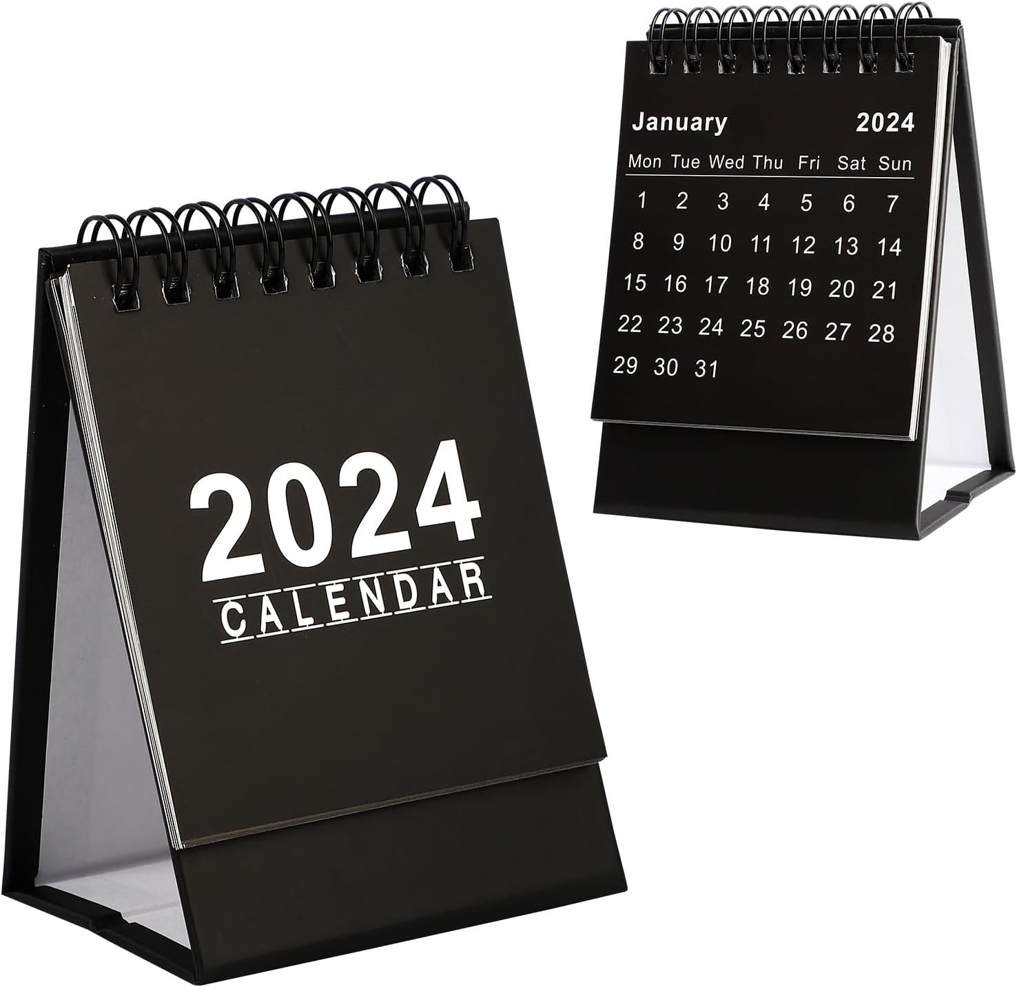 Mini Desk Calendar 2024, Small Monthly Desktop Calendar from January 2024 to December 2024