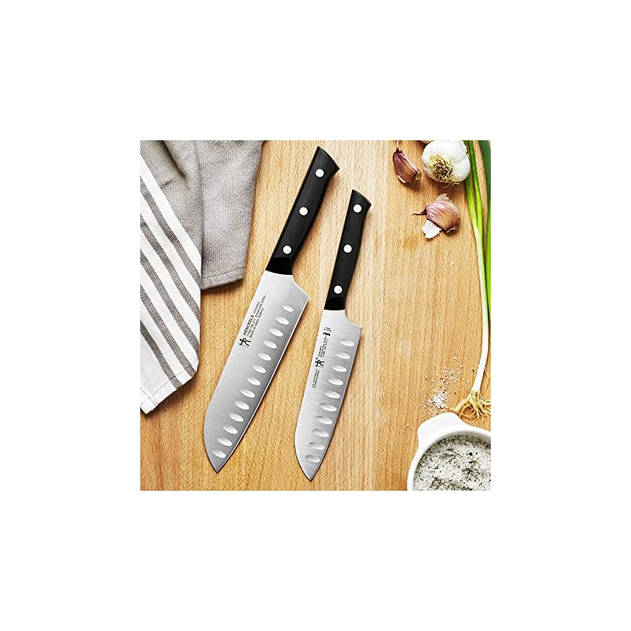 HENCKELS Dynamic Razor-Sharp 2-pc Knife Set, Santoku Knife 5.5 Inch, Santoku Knife 7 Inch, German Engineered Informed by 100+ Years of Mastery, Stainless Steel