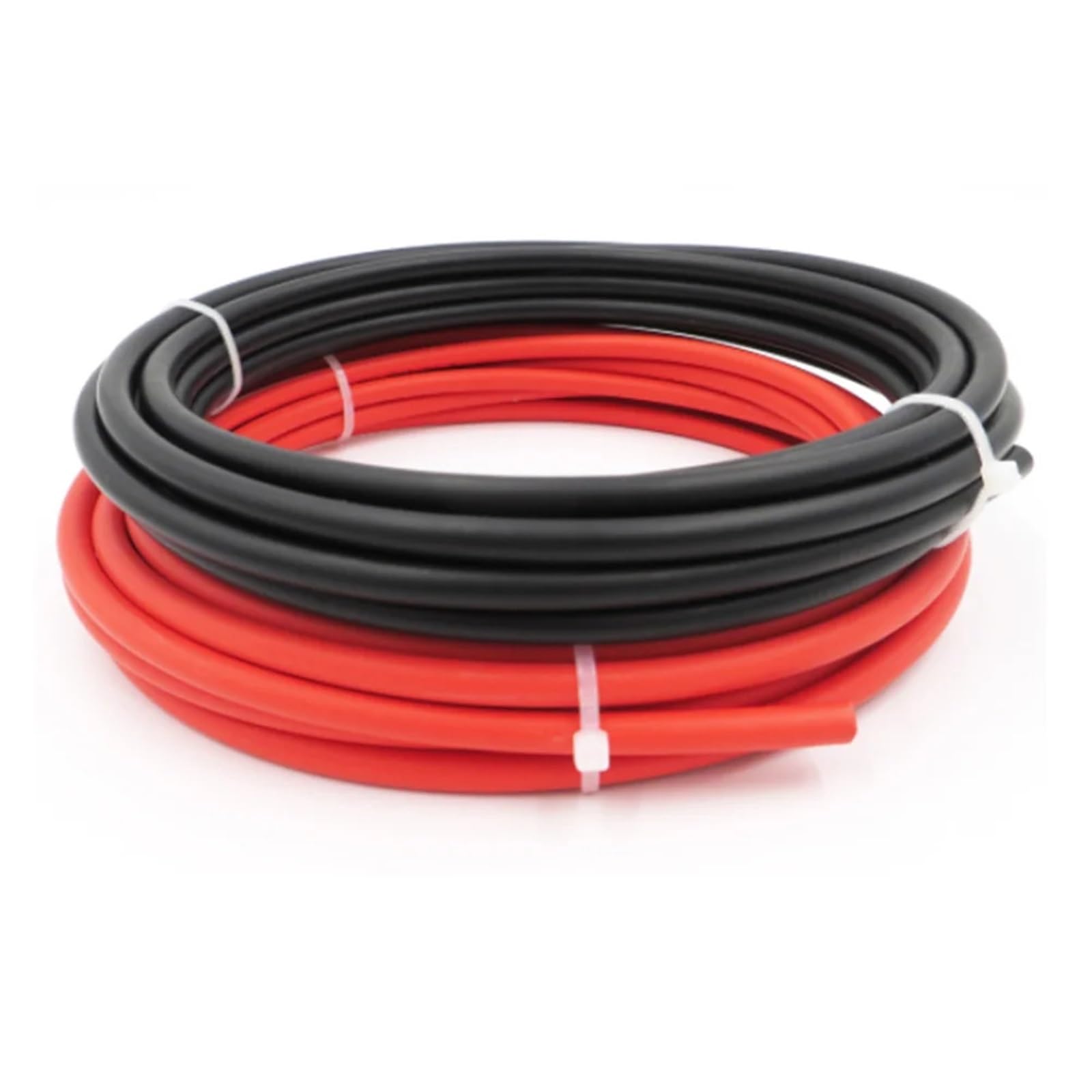 Cable Solar de Cobre estañado TUV, 25/50 Metros/Rollo, 6 mm², 10 AWG, Rojo y Negro, 50 m, for Conexiones de Paneles solares.(50 Meters Red)