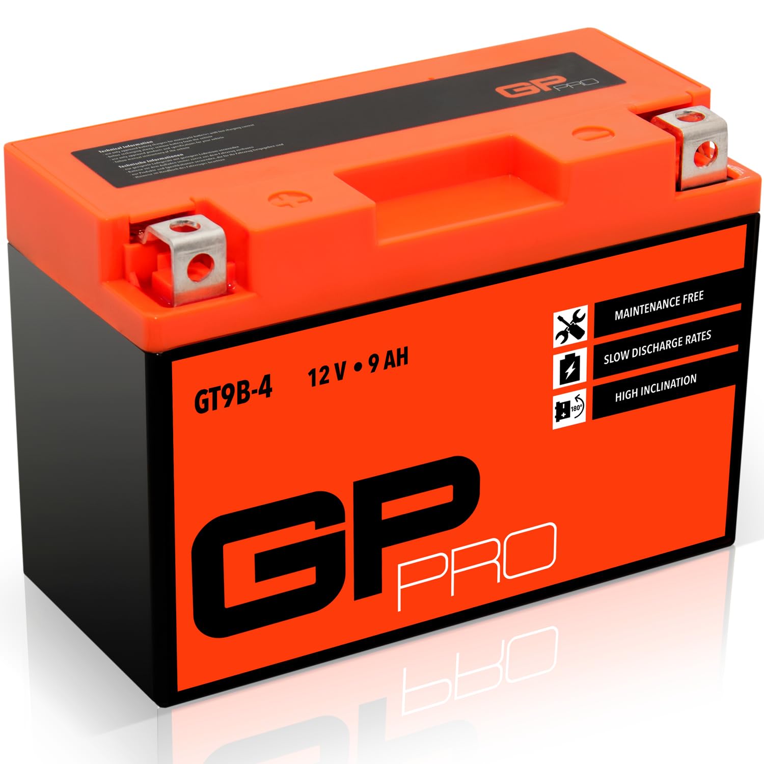 Akumulator żelowy GP-PRO GT9B-4 12V 9Ah 120A do skutera i motocykla