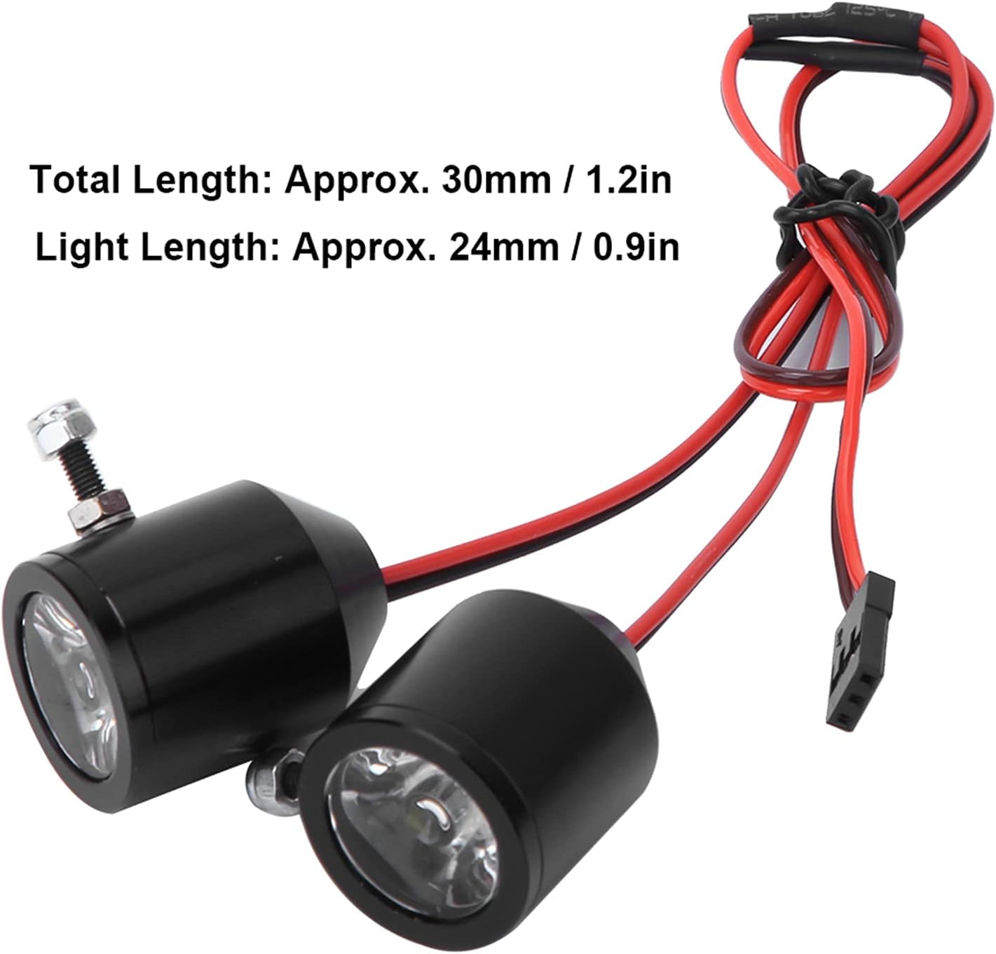 RC Spotlights, Crawler Headlight LED Light Bar Kit 3W Car Front Light Searchlights Roof Rack Lamp Receiver Powered Bright Lights Simulation Spare Part Replacement for Kids Toy Truck Vehicle Model