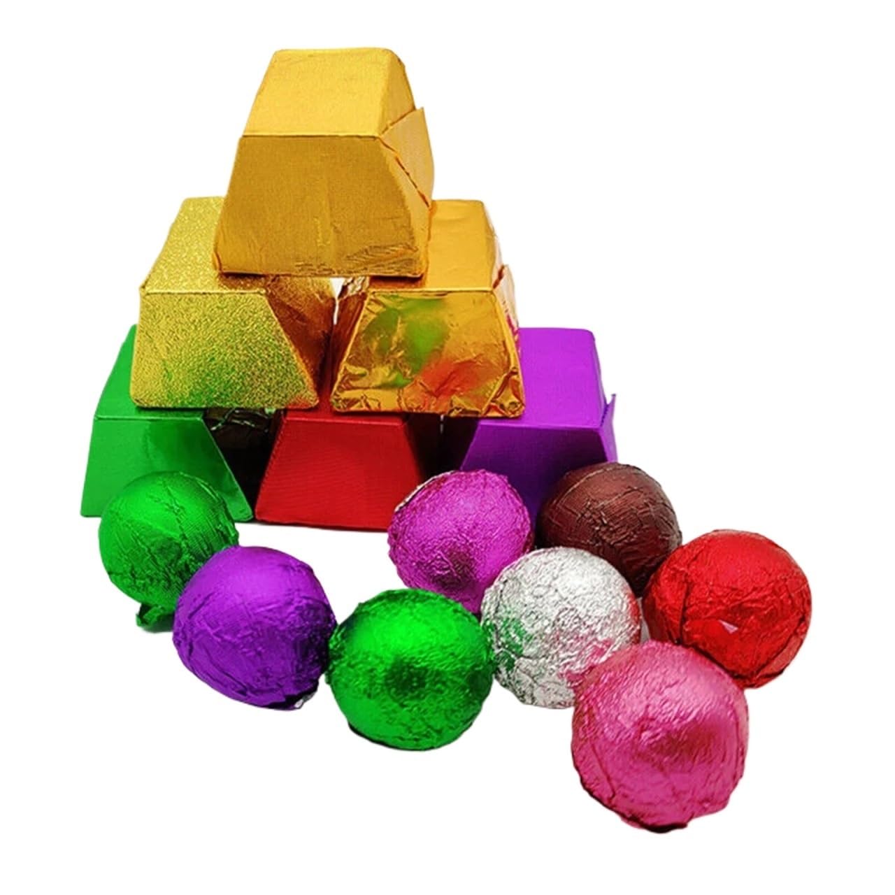 Foliowe opakowania na cukierki 1000 szt. 8x8cm folia aluminiowa arkusze papieru do pakowania domowe czekoladowe cukier jedzenie(Gold)