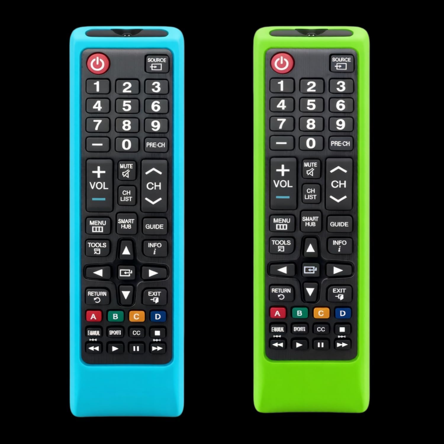 Photo 1 of [2 PCS] Remote Cover Case for Samsung TV Remote, Cover for Samsung Remote Control for Smart TV Universal Replacement Silicone Sleeve Skin with Lanyard Glow in The Dark - Pink and White