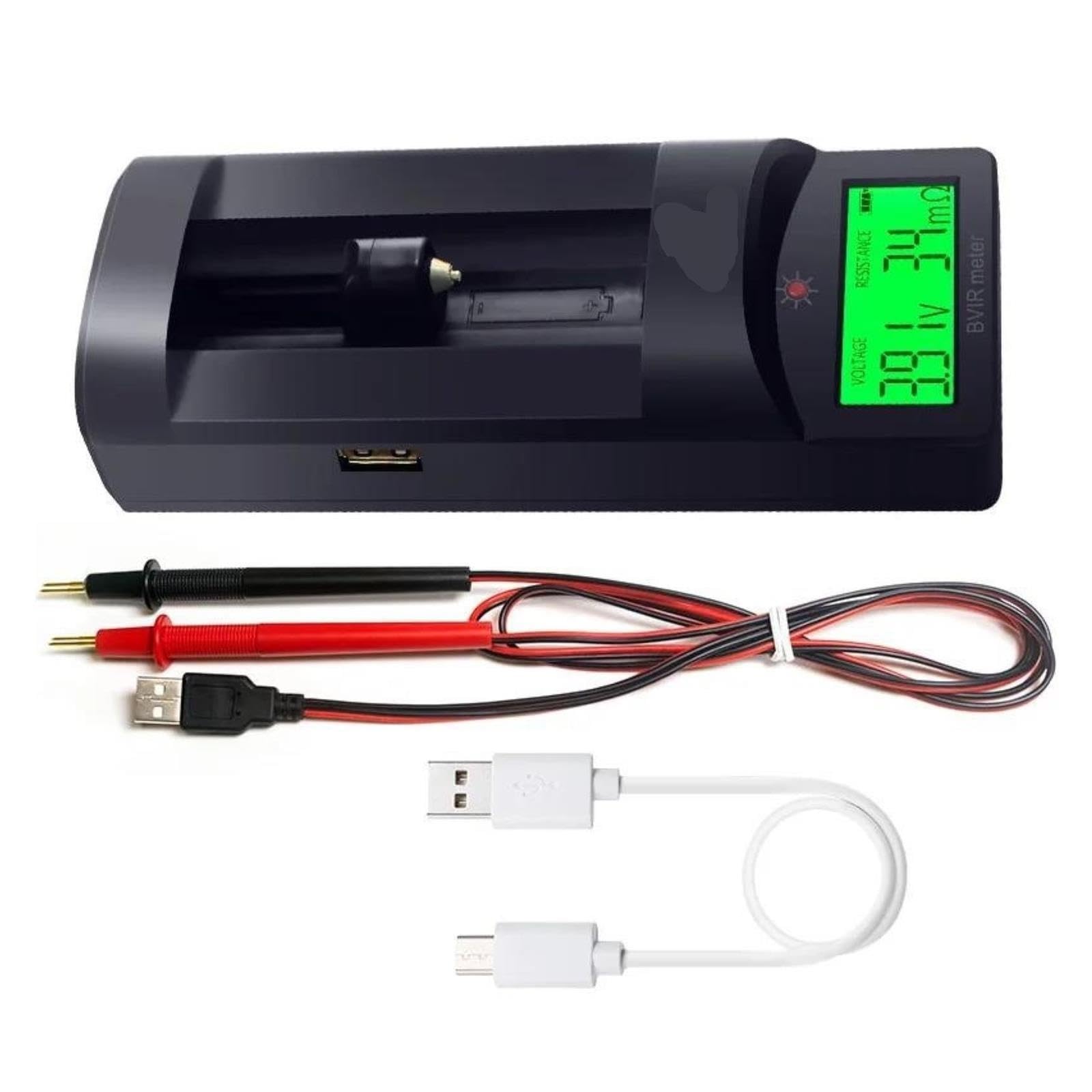 Multimetr cyfrowy, Cyfrowy tester napięcia i rezystancji wewnętrznej baterii LCD dla litowych AA AAA(Probe pen USB)