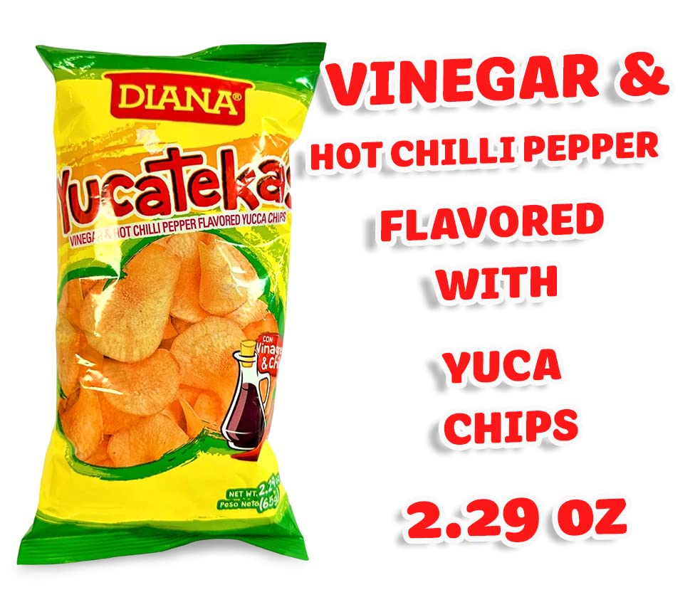 Miniatura 3 de Diana Yucatekas (vinagre y chile picante saborizado con chips de yuca) 2.29 onzas, 2.29 oz mismo gran sabor. (Paquete 06)