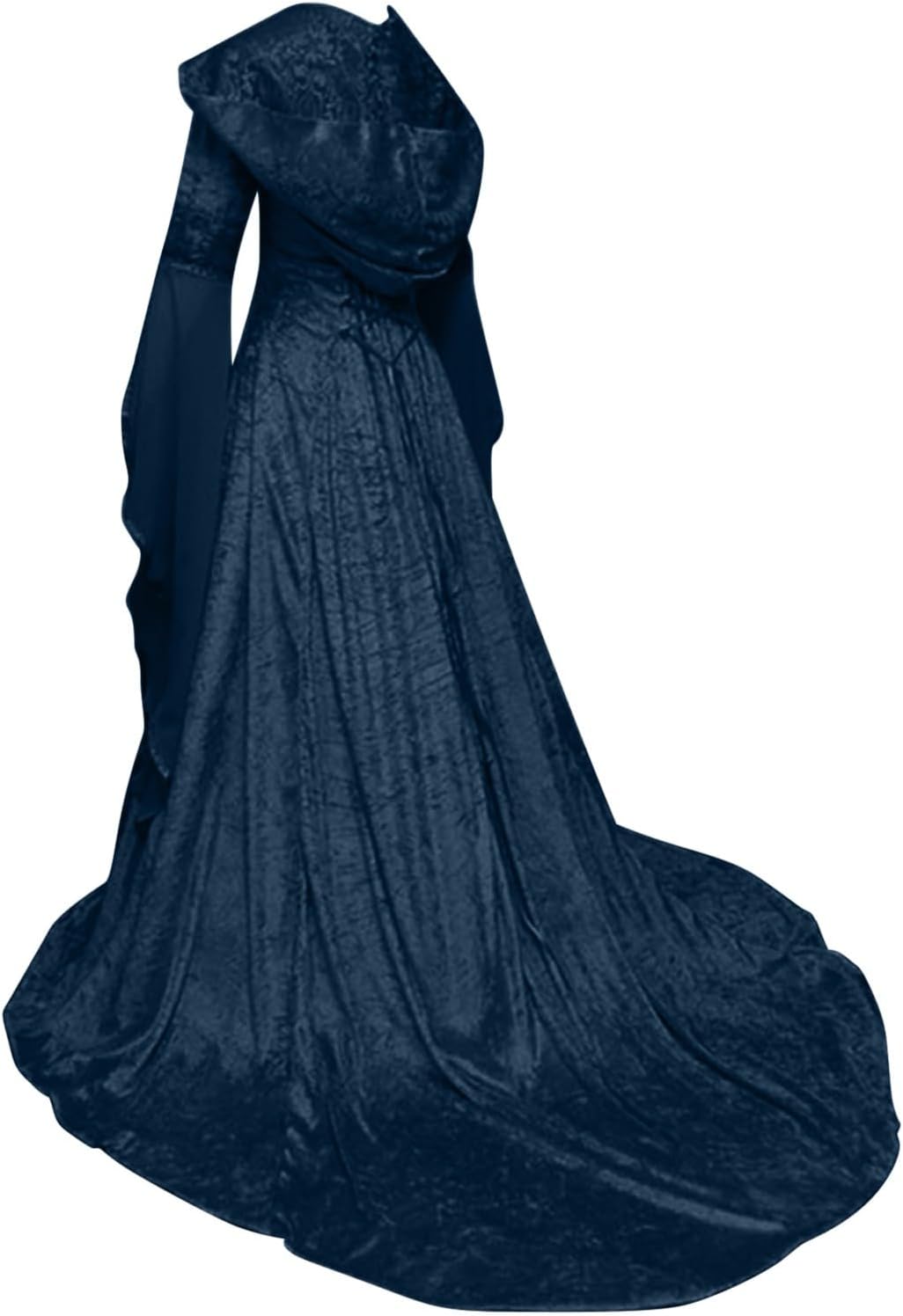 Women Witch Dress Medieval Costume Vintage Renaissance Gothic Hooded Vampire Gown Dress Halloween Cosplay Dresses
