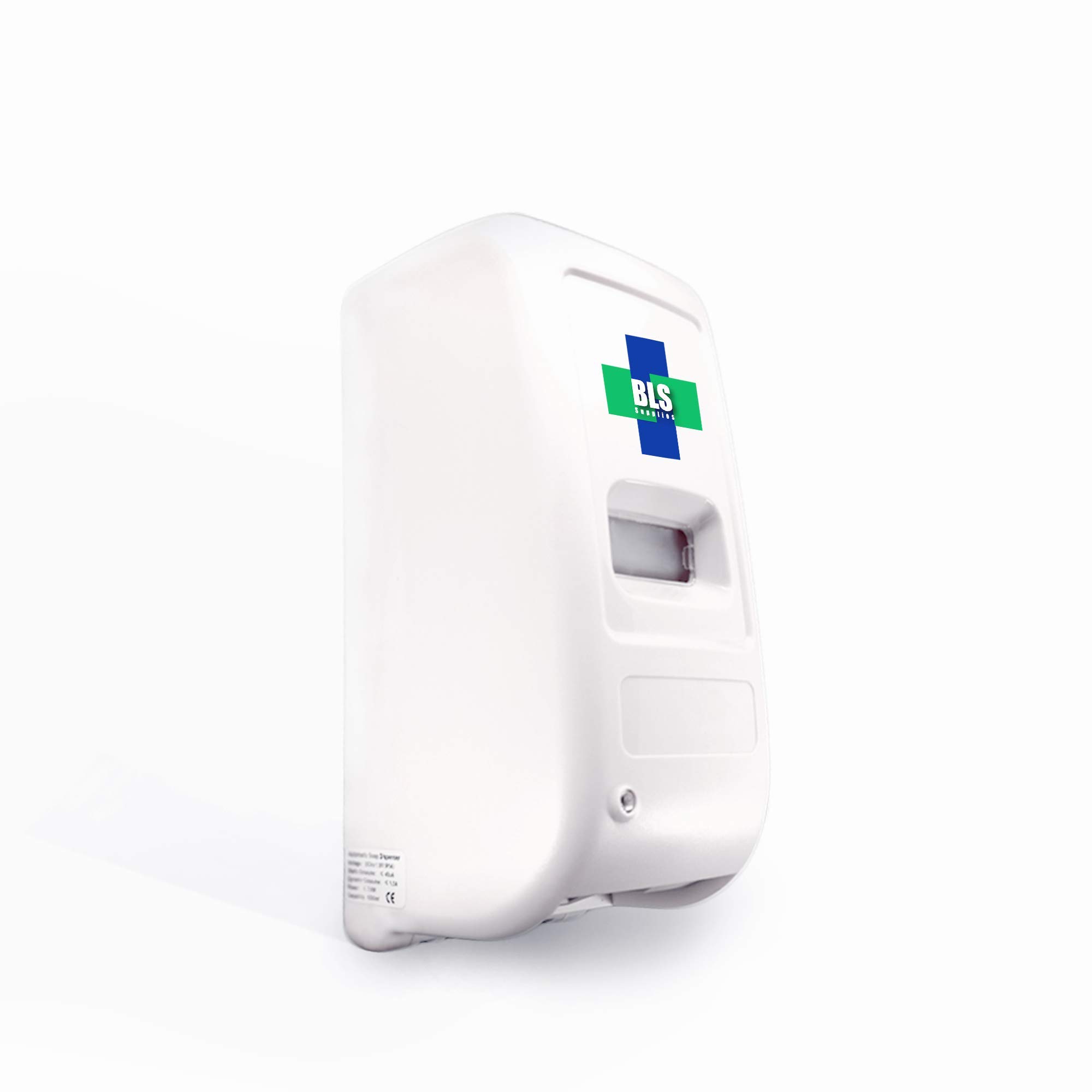 BLS Supplies Smart Automatic Soap and Sanitiser Wall-Mounted Dispenser. Touch Free, White with Bulk Tank 1000 ml. Good for Restaurant, Bar, School, Kindergarten, Public Places