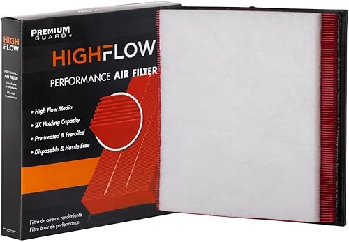 HIGHFLOW PA6145X, filtro de aire desechable para motor de alto rendimiento, preengrasado, compatible con Cadillac SRX 2016-12, Saab 9-4X 2011