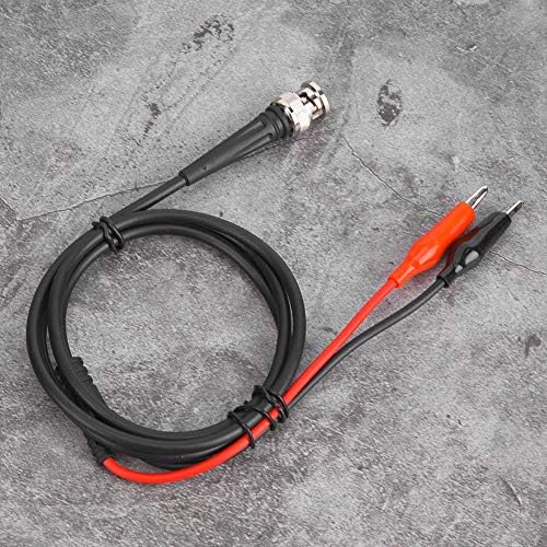 Image of 27 inch Length Generator Test Line Cable,0.12in / 4mm Diameter Channel Arbitrary Waveform Function Generator BNC Coaxial Cable, Red and Black Clip Test Cable Probe s