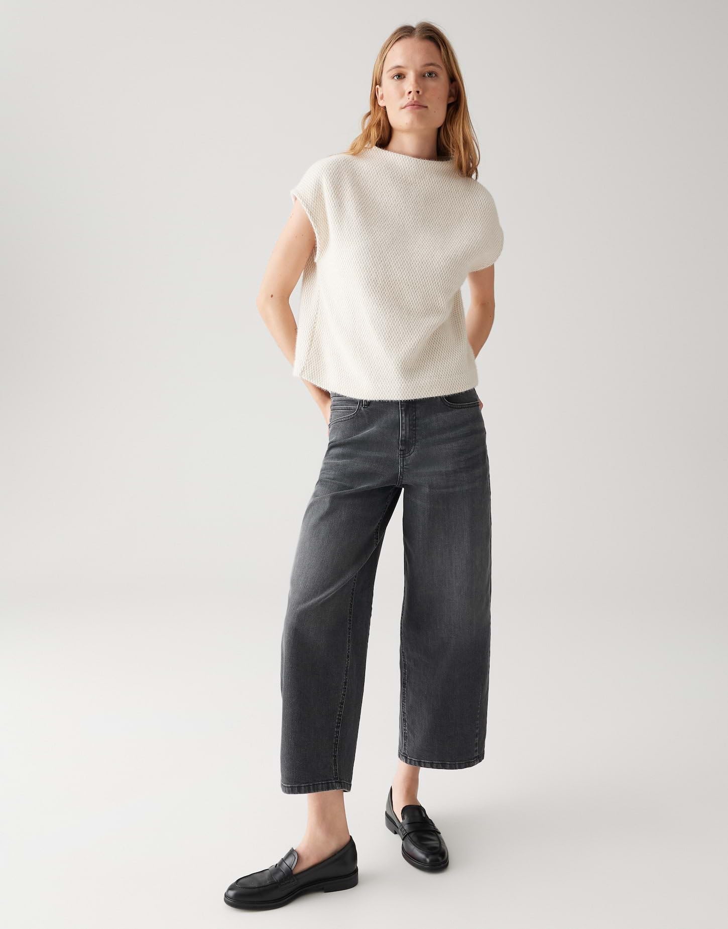 OPUS Damen Sweatshirt | GOFIR Boxy Pullunder aus Sweatware