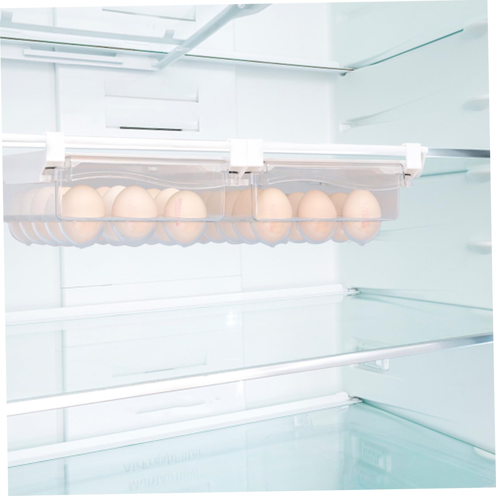 Bandeja organizadora de huevos para nevera, cajón portátil, contenedor de huevos con soporte para cocina, refrigerador, soporte para huevos con material ABS