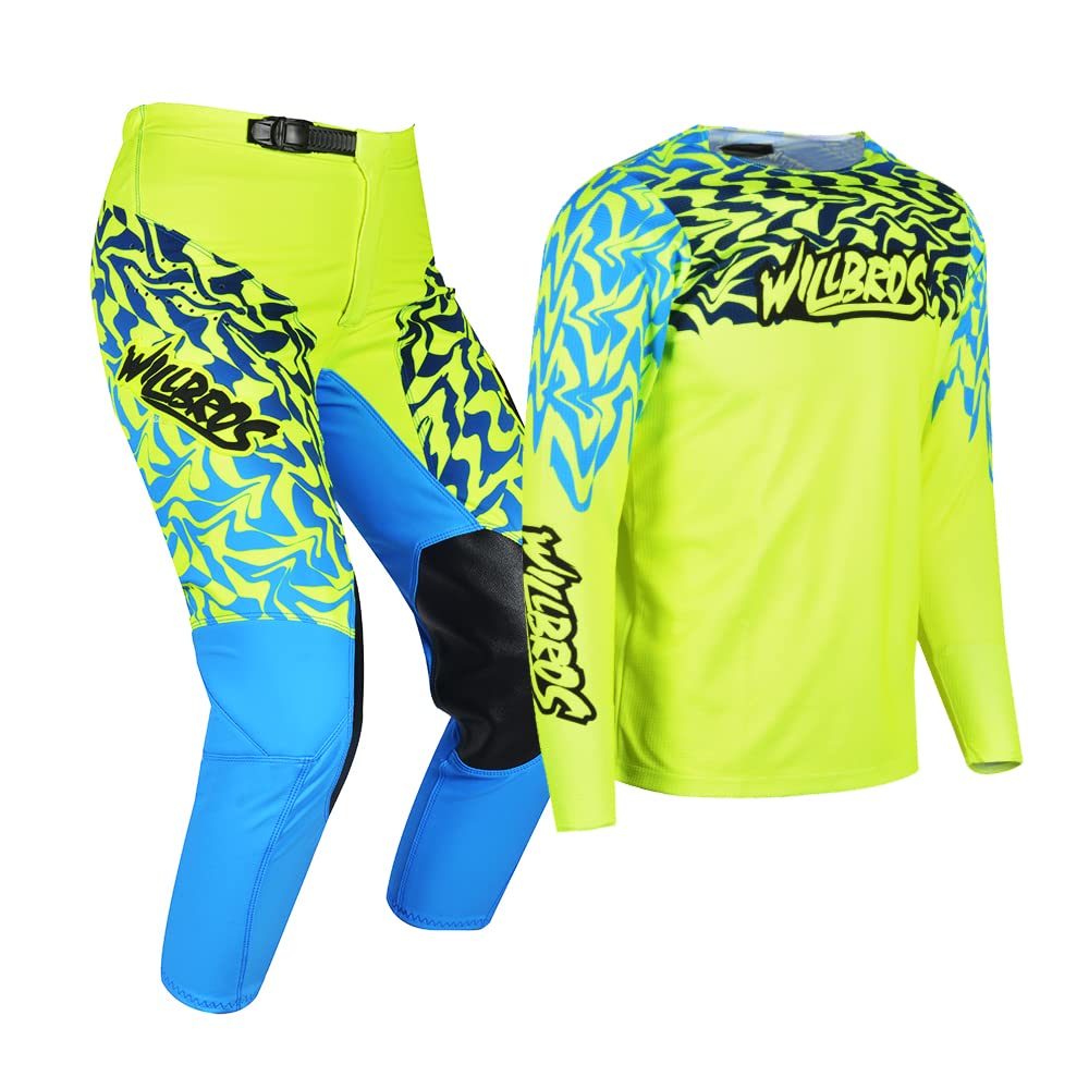 Juventud Combo de Pantalón y Camiseta de Motocross Para Niños MX Conjunto de Engranajes de Motocrós Ropa de Carreras Motocicleta