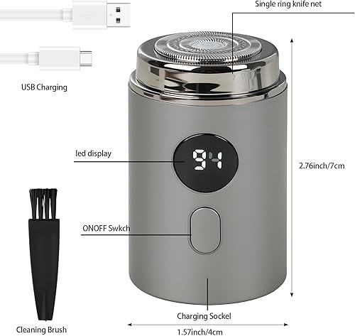 Miniatura 2 de Mini afeitadora eléctrica portátil para hombres y mujeres, maquinilla de afeitar eléctrica recargable por USB, recortadora de bolsillo individual