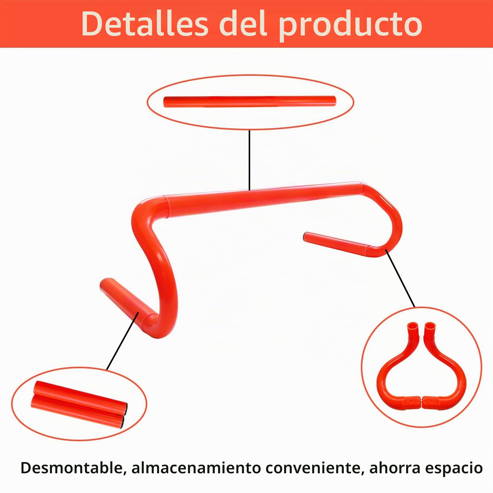 6 obstáculos de entrenamiento de velocidad de agilidad, obstáculos de entrenamiento de agilidad desmontables que ahorran espacio, equipo de práctica deportiva para atletas, fútbol, baloncesto