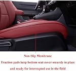 EKR CRV Couvertures de siège sur mesure pour Honda CRV 2017 2018 2019 2020 2021 2022,Couverture de siège en cuir Ensemble complet pour camions SUV,Housse de voiture avant étanche, Cuir faux (Burgundy)