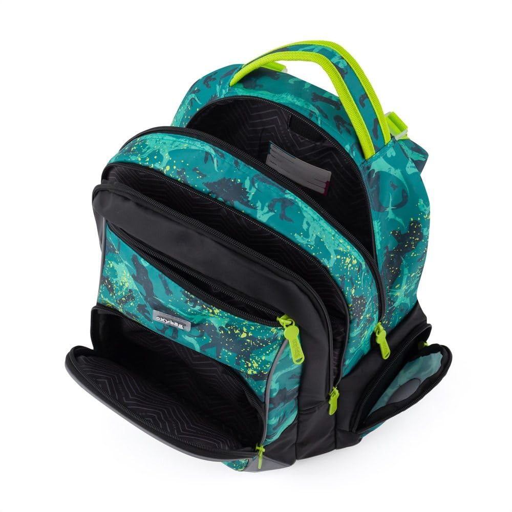 OXY GO - Mochila escolar (3 piezas, para 1 a 3ª clase: mochila ergonómica, estuche y bolsa de gimnasia, con elementos reflectantes para mayor seguridad, ideal para niños a partir de 125 cm)