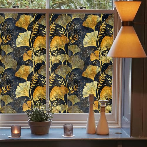 Vinilo decorativo para ventana 40x300cm textura oro miniatura 3
