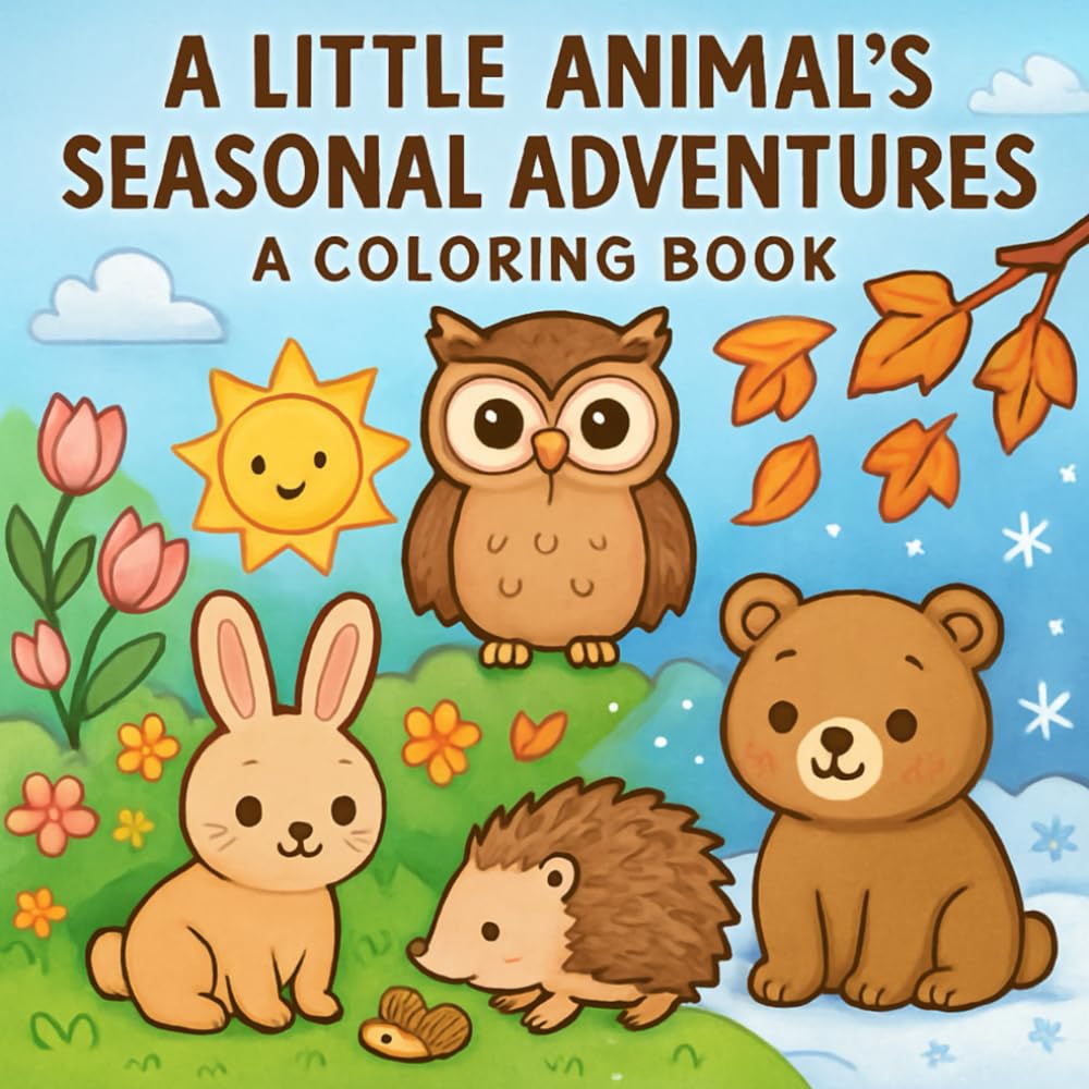 A LITTLE ANIMAL'S SEASONAL ADVENTURES A COLORING BOOK