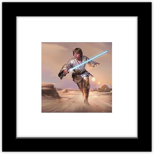 Trends International Gallery Pops Star Wars Saga - Moments Edge Luke Skywalker - Póster de pared, 12.00 x 12.00 pulgadas, versión de marco negro
