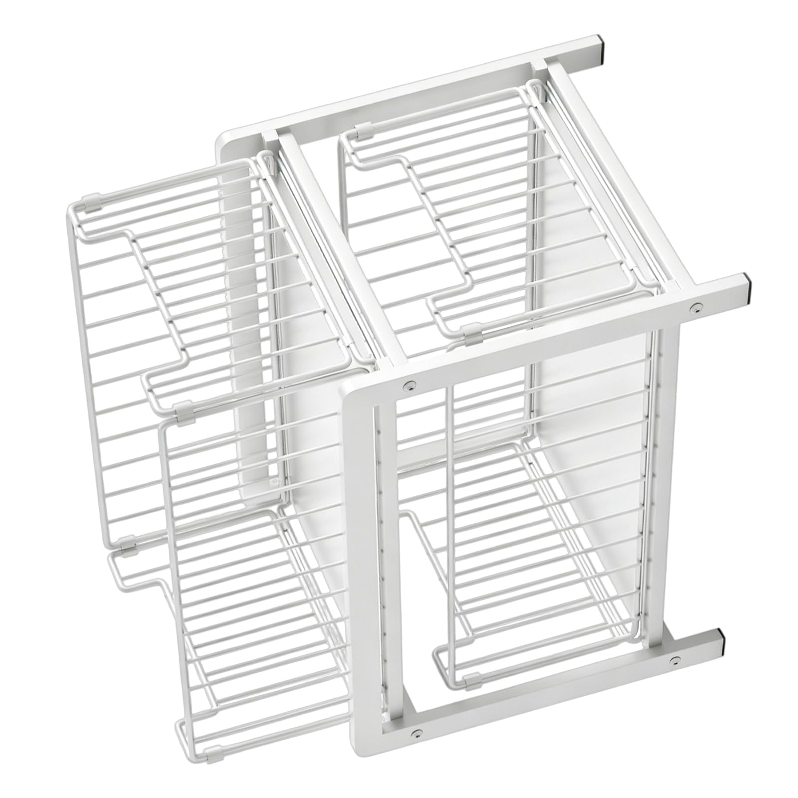 ZEPFJHE Easy Assembly Below Basin Slide Out Shelf 2 Layer Customizable Rack for Neat Area Shelf