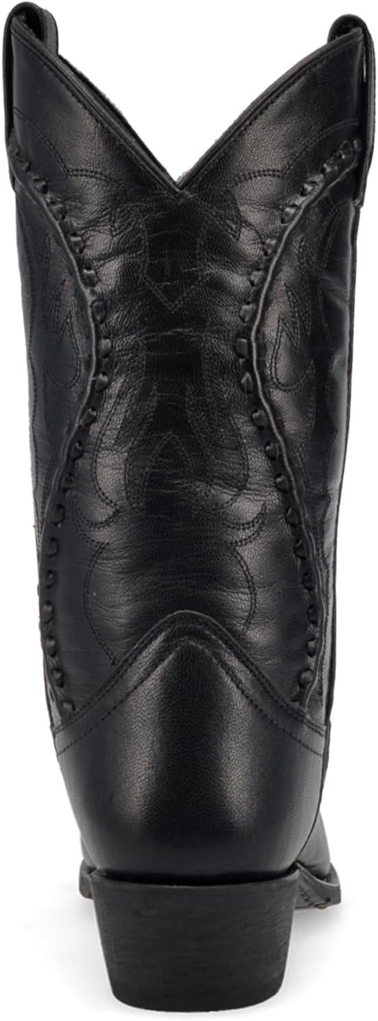 Laredo Mens Laramie Embroidered Snip Toe Pull On Dress Boots Mid Calf - Black - Image 5