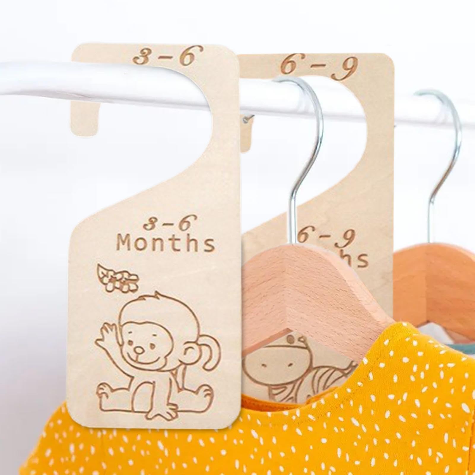 7-teiliges Set Baby-Schranktrenner – Kleiderorganizer Von Neugeborenen Bis 3 Jahre (Boho-Design)
