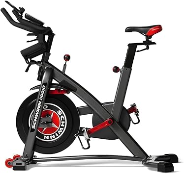 Schwinn 800IC Indoor Cycling Bike | 100-Level Magnetic Resistance, Bluetooth FTMS, LCD Console, Adjustable Seat & Handlebars, Dual Pedals, Media Rack, JRNY, Zwift Peloton App Compatible