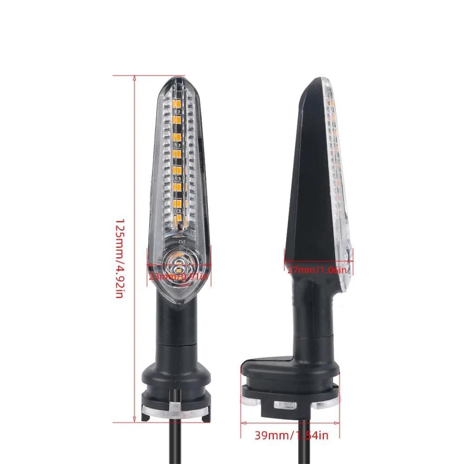 Adapterplaatjes knipperlicht kuip Yamaha MT-07 35x25mm