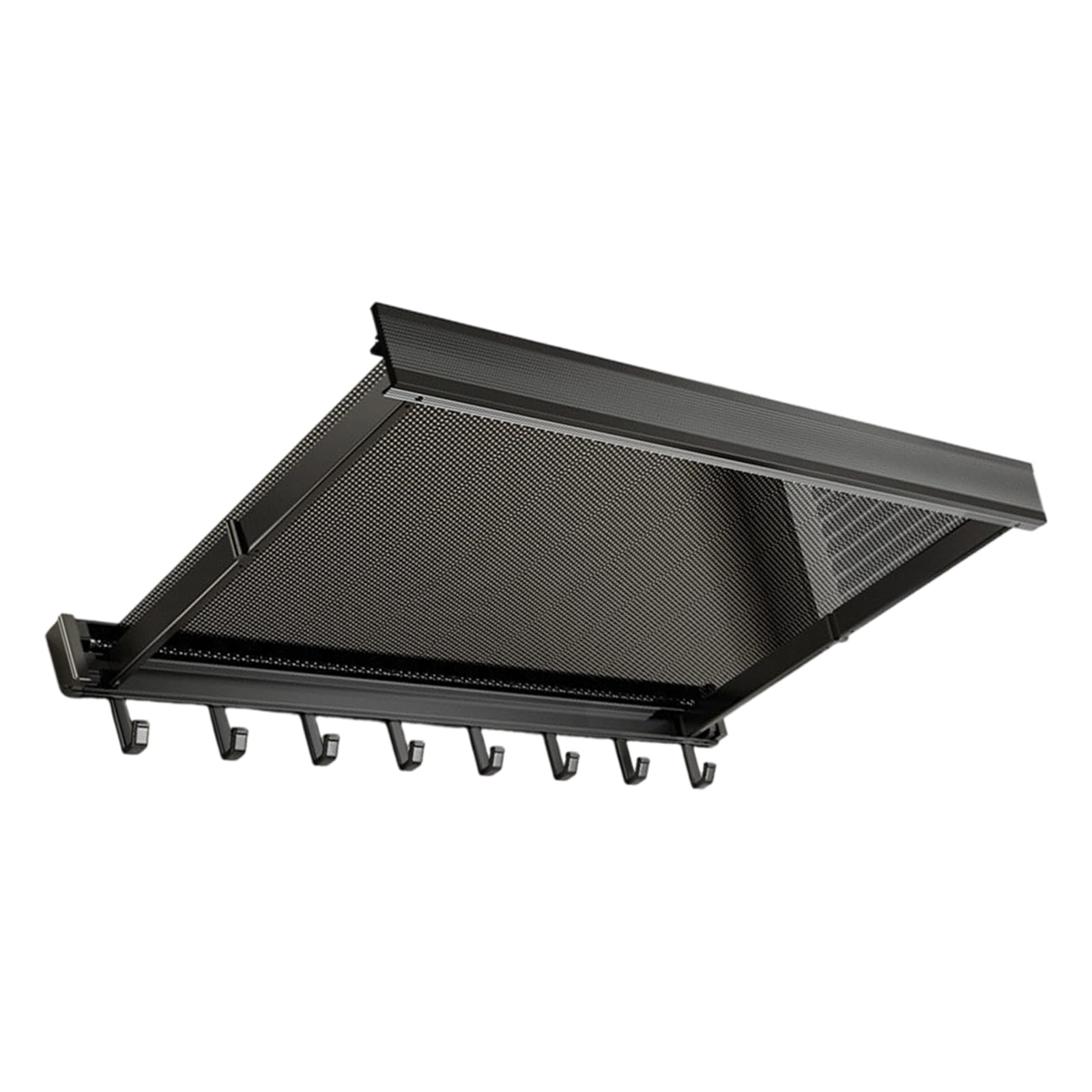 LUCKGONI Foldable Bathroom Shelf With Adjustable Length For Clothes And Towels Storage Aluminum Alloy Frame Rack