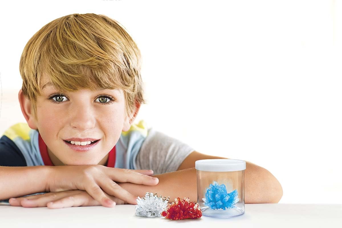 4M KidzLabs Scienza Dei Cristalli - Kit Esperimenti STEM Per Bambini - Fai Crescere Cristalli Colorati E Luminescenti