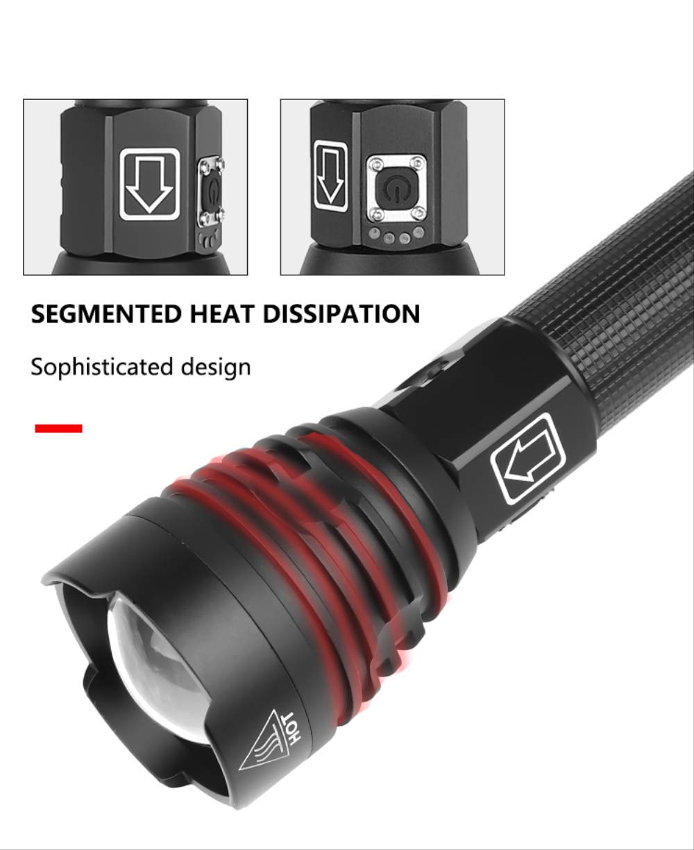 Torcia BAJIE Torcia a LED Torcia Xhp90 Potenza 26650 18650 Batteria Torcia potente Torcia per luce esterna Pacchetto Federazione Russa C
