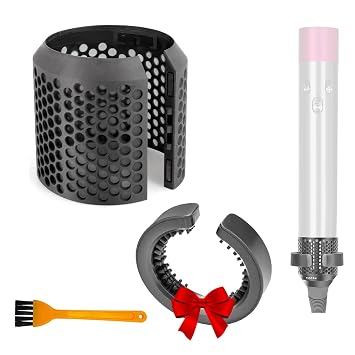 Outer Filter Cover Filter Cleaning Brush for Dyson Airwrap HS01 HS05, Magnetic Filter Cage Replacement Parts for Dyson Curling Wand Filter Mesh