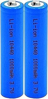 Rechargeable Battery3 7V Volt 1000mah 10440 Lithium Ion Lithium Li-Ion Batteries Replacement Cells for Electric Shavers -2pcs Rechargeable Lithium Ion Battery