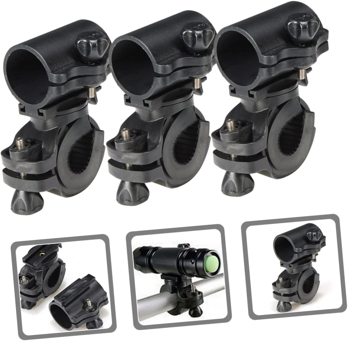 Yardwe 6 Pcs Bicycle Light Holder Bike Light Flashlight Bike Holder Bike Stands Bike Torch Stand Sturdy Light
