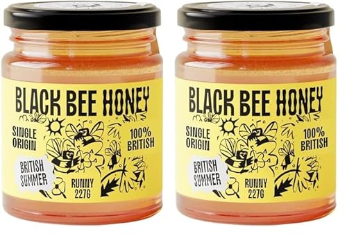 British Summer Honey - Pure and natural, single origin British/UK honey (227g glass jar) (Pack of 2)