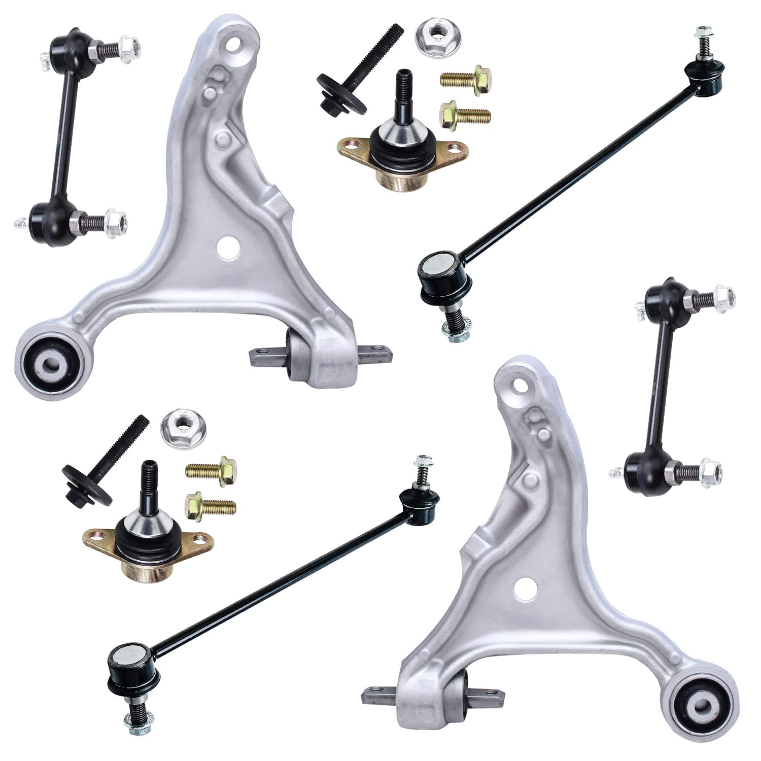 Detroit Axle - 8pc Front End Suspension Kit for 01-07 Volvo S60 V70, 2