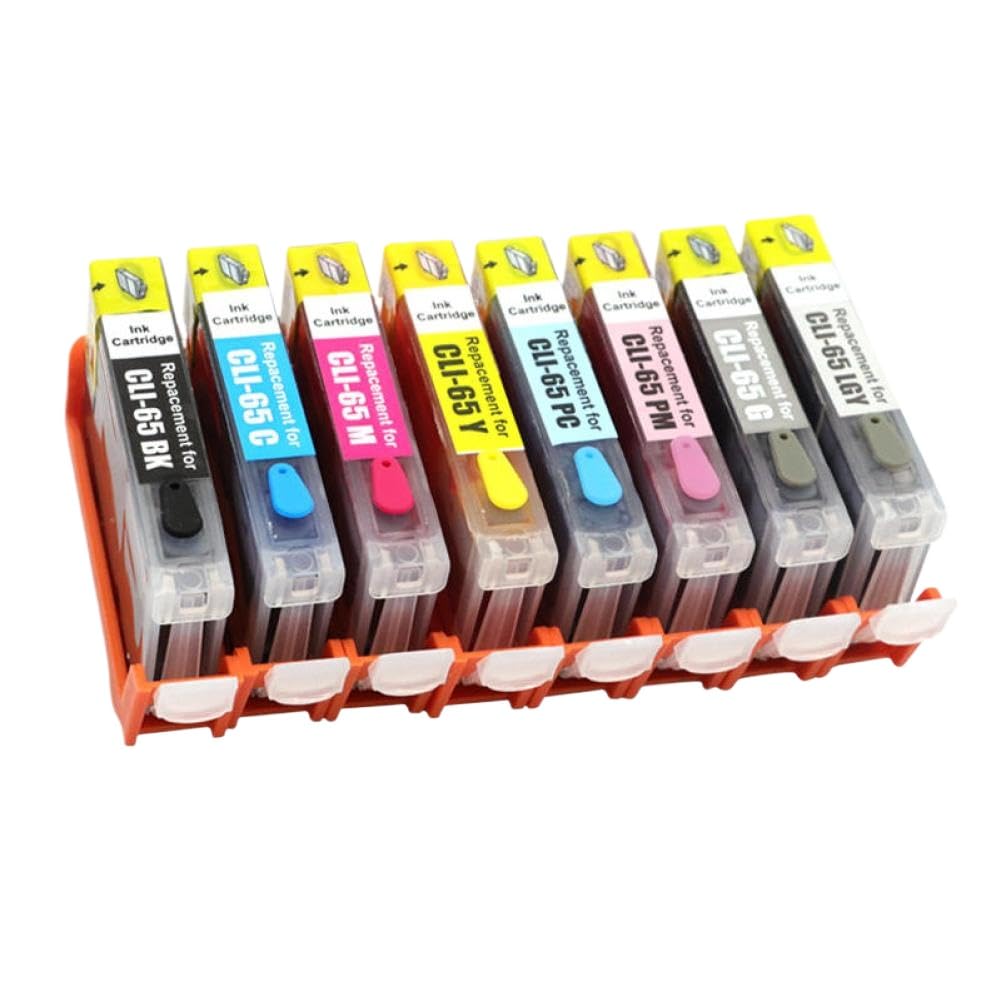 Cartouche CLI 65 compatible Pro 200 pack 8 couleurs recharge