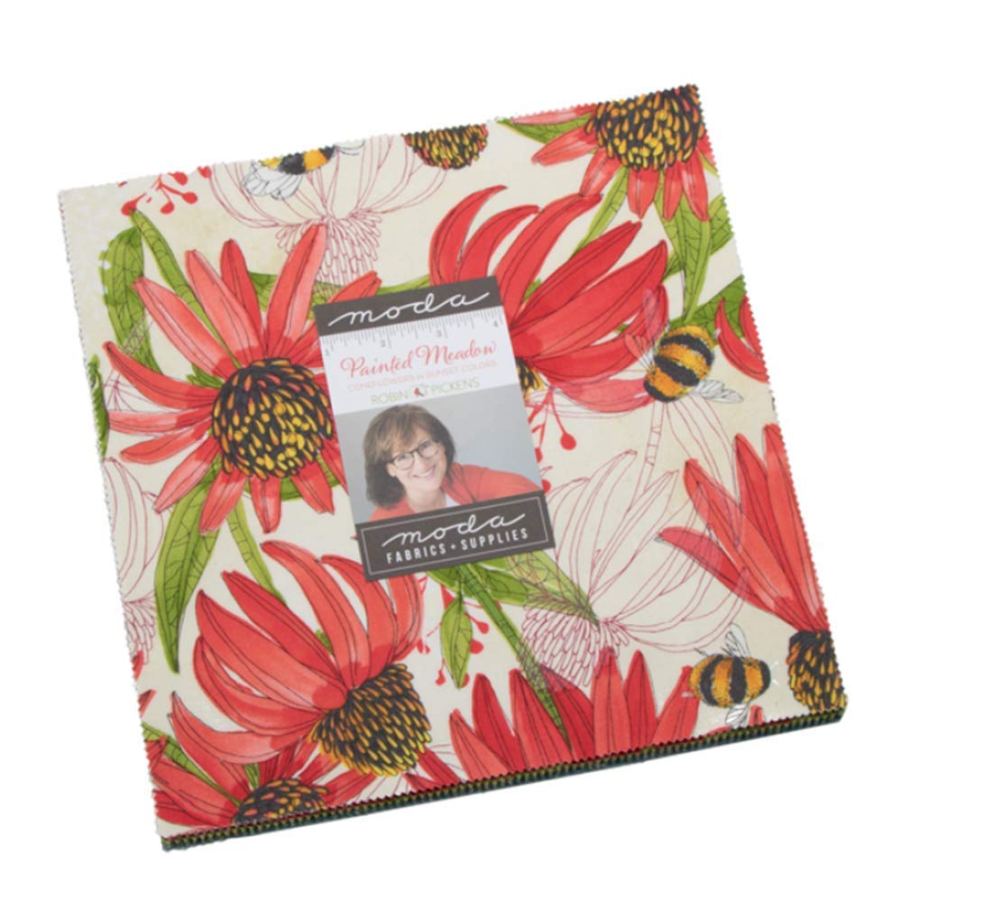 Painted Meadow Layer Cake, 42-10" Precut Fabric Quilt Squares by Robin Pickens