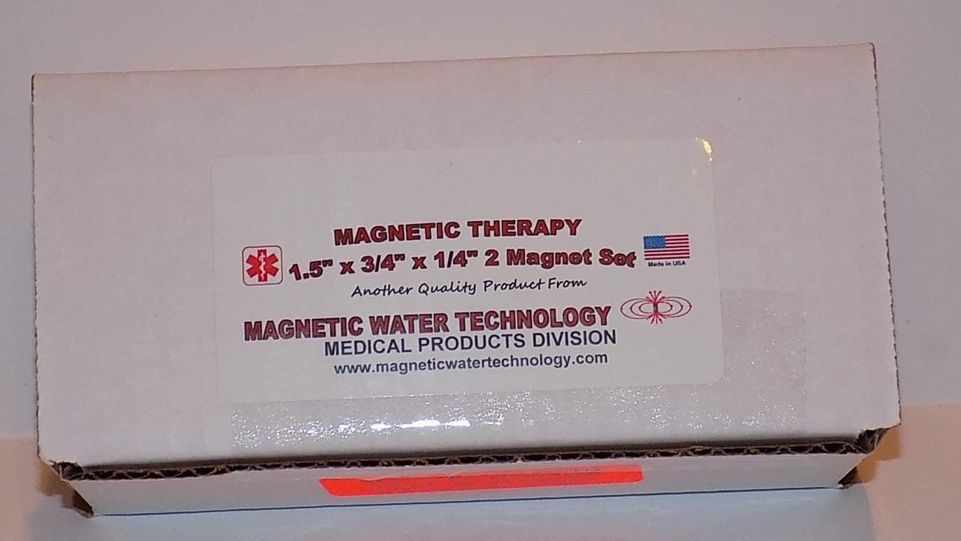 N52 Neodymium Rectangular Medical Magnetic Therapy Magnets, 1.25" x 0.75" x 0.25", Set of 2, 14,200 Gauss Each