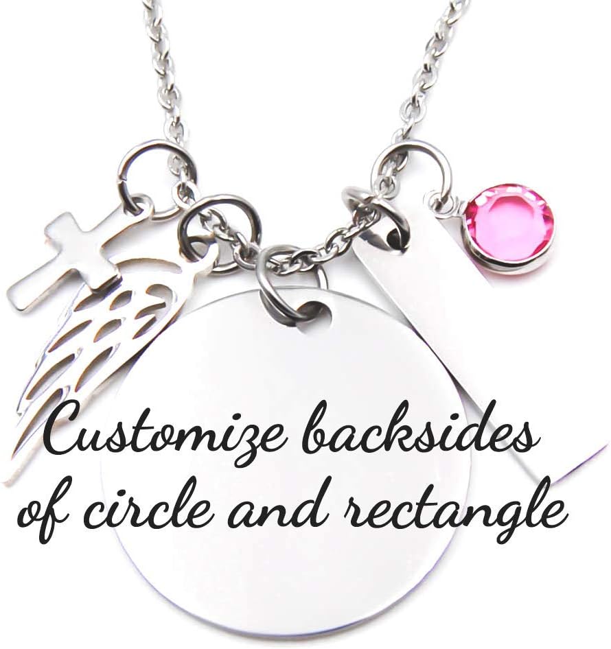 Memorial Jewelry, Stainless Steel Pendant, Necklace,Your Wings Were Ready, But My Heart Was Not, Child loss, Lose of Loved One
